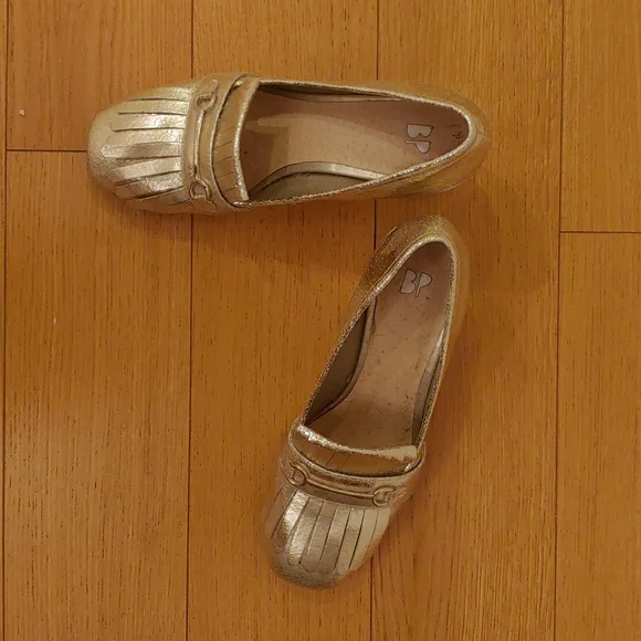 Gold Women's Loafers - Picture 3 of 7